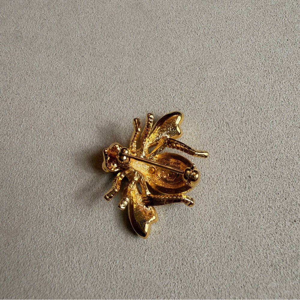 Joan Rivers Gold Tone multi colored Brooch Pin - Picture 7 of 7